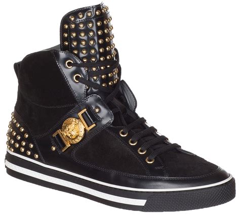 mens versace sneakers on sale|high top versace sneakers men.